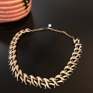 Vintage Cream Enamel Choker Necklace